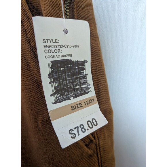 Kensie Jeans Women 12/31 Brown High Waist Wide Leg Pockets Boho Jeans Ankle NWT - Picture 5 of 16